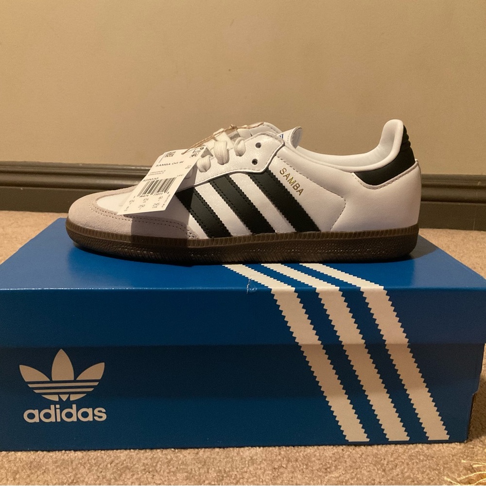 Adidas Samba OG White Black Sneakers - Picture 2 of 6